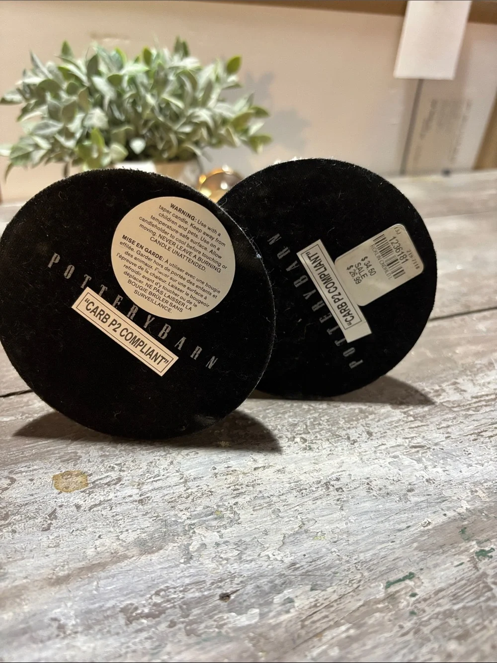 Pottery Barn Rocklin taper candleholders